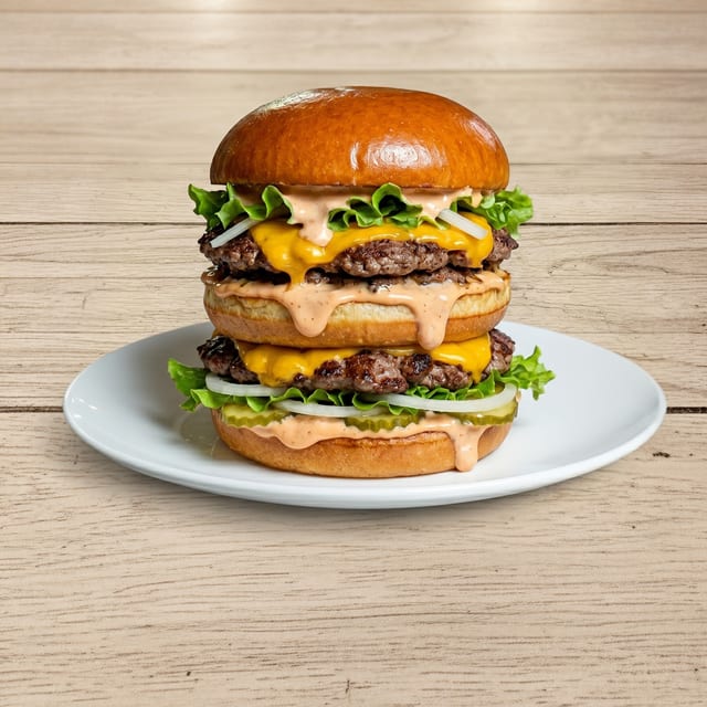 1/2 Lb The Mac Daddy Burger.